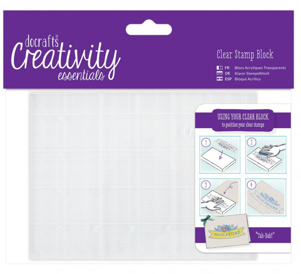 docrafts creativity essentials A6 Clear Stamp Block /Acrylblock für Stempel