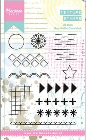Marianne Design Texture Stamps Clear Stamps Henriettes Elements