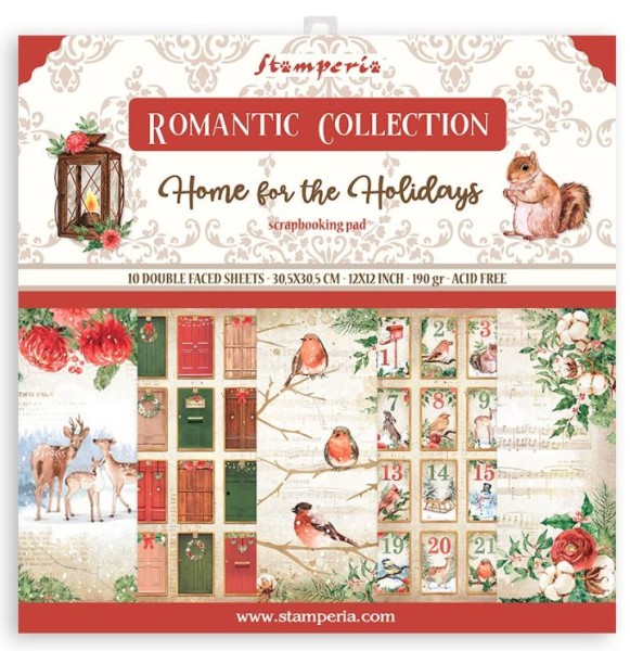 Stamperia Scrapbooking Pad 10 sheets 12x12 - Romantic Home for the holidays