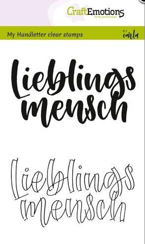 CraftEmotions Clear Stamps Handletter Lieblingsmensch