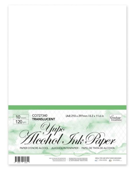 Couture Creations Yupo Alcohol Ink Paper Transparent A4 (CO727340)