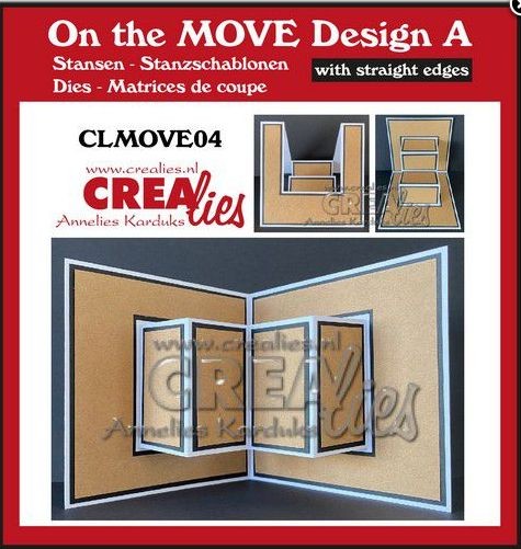 Crealies On The Move Design A geraden Kanten 13,5x27cm