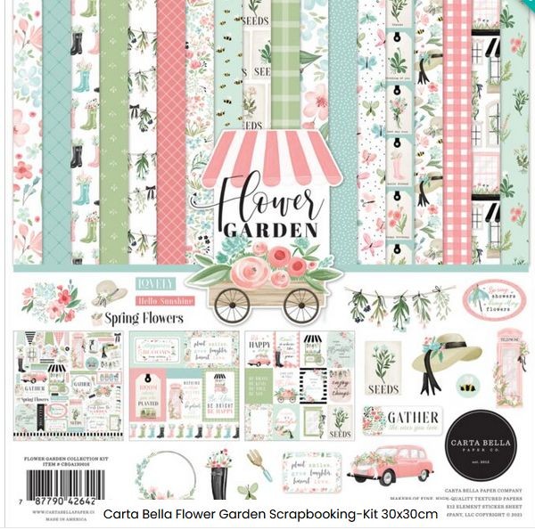 Carta Bella 12x12 Flower Garden Collection Kit