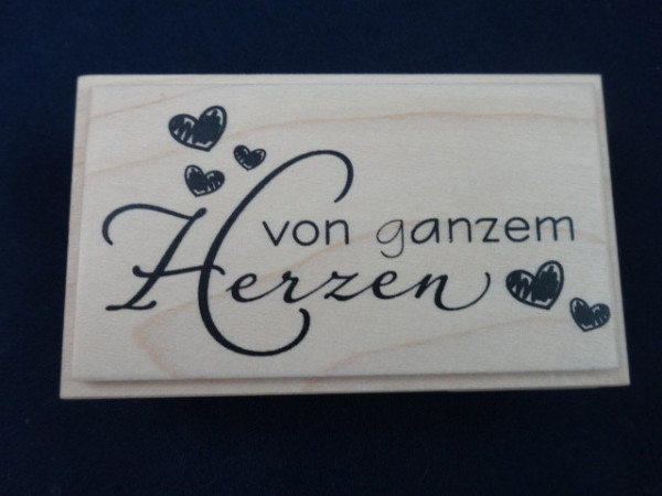 Holzstempel KnorrPrandell/ Heyda von ganzem Herzen