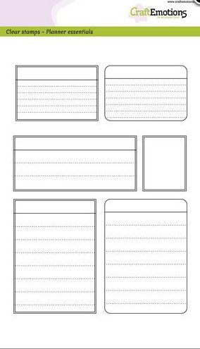 CraftEmotions clearstamps A5 - Planner essentials - frames