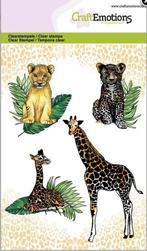 CraftEmotions Clear Stamps Giraffe und Jungtiere
