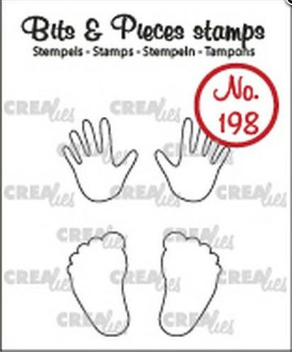 Crealies Clearstamp Bits&Pieces Baby Hände + Füße (outline) CLBP198 max. 12x20mm
