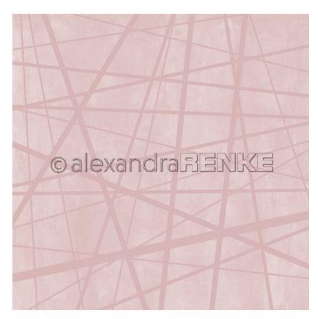 AlexandraRENKE Designpapier wilde Linien auf rosa
