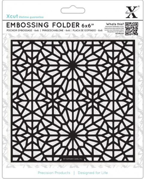 XCut Embossingfolder quadratisch 6x6 Moroccan Star Pattern XCU515195