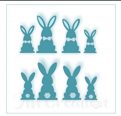JM Creation Stanzschablone - Hasenfamilie