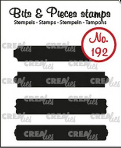 CREALies Clear stamps Bits & Pieces Text Strips Set B solid