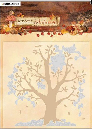 Studio Light Embossing Folder With Die Cut Wonderful Autumn nr.05