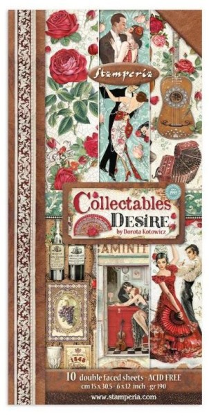 Stamperia Collectables 10 sheets 15x30,5 (6”x12”) - Desire