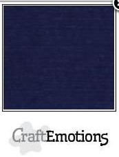 CraftEmotions 10 Blatt Cardstock mit Leinenstruktur dunkelblau