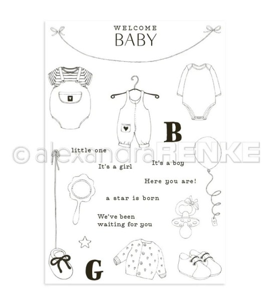 alexandraRENKE Clear Stamp 'Komposition Welcome Baby'