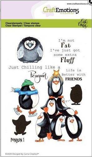 CraftEmotions clearstamps A6 - Penguin 1 Carla Creaties