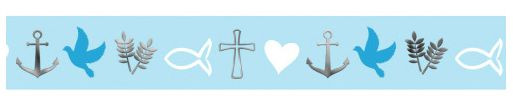 Ursus Masking Tape Religion blau silber 15mmx10m