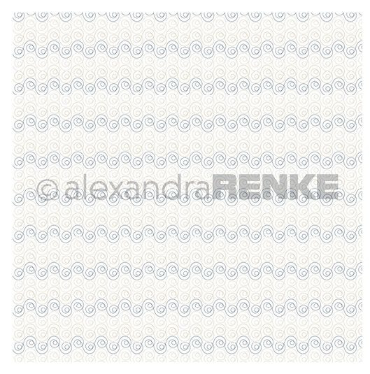 alexandraRENKE Designpapier Schneckenmuster gold/blau