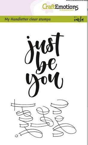 CraftEmotions Clear Stamps Handletter - Just be you