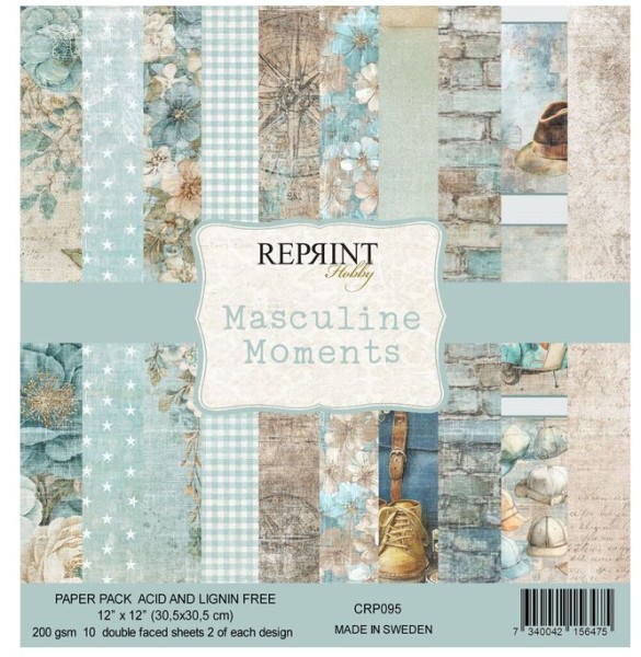 Reprint Hobby Masculine Moments 12x12 Inch Paper Pack (CRP095)