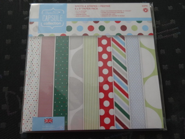 6x6 inch Paper Pad Capsule Collection Spots and Stripes Festive