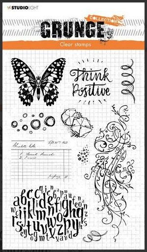 Studio Light Clear Stamp Grunge Collection nr.207 SL-GR-STAMP207 210x148mm