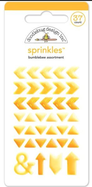 doodlebug sprinkles bumblebee enamel shapes 4226