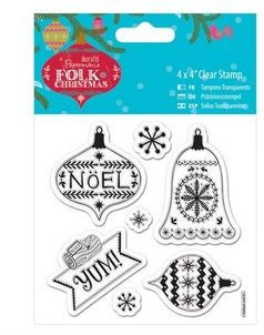 docrafts Papermania Folk christmas Yum clear stamps