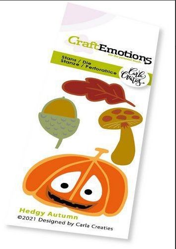 CraftEmotions Stanzschablonen - Hedgy Autumn Card 5x10cm Carla Creaties
