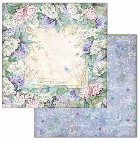 Stamperia Designpapier Double Face Paper Frame (Hortensia)