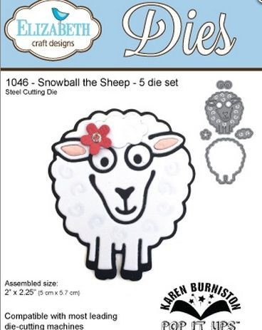 Elisabeth Craft Designs Stanzschablonenset Snowball the Sheep 1046 5 teilig