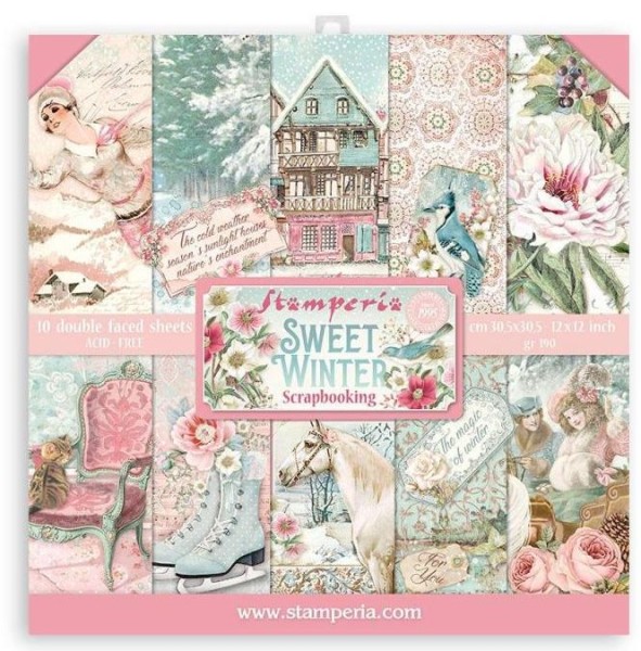 Stamperia Scrapbooking Pad 10 sheets 12x12 - Sweet winter