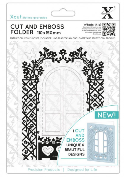 XCut Cut and Emboss Folder 110 x 150 mm Cottage Window XCU503811