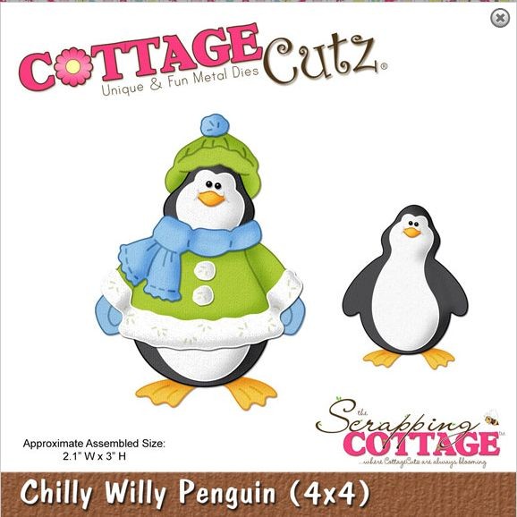 Cottage Cutz Stanzschablone Chilly Willy Penguin 4x4