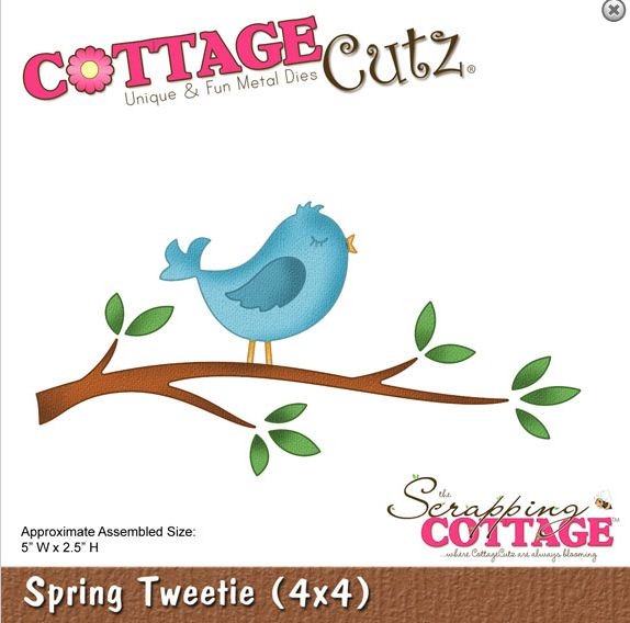 Cottage Cutz Stanzschablone Spring Tweetie 4x4