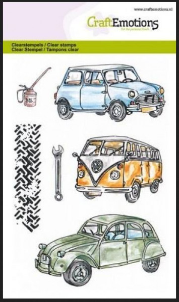 CraftEmotions Clear Stamps Classic Cars 1