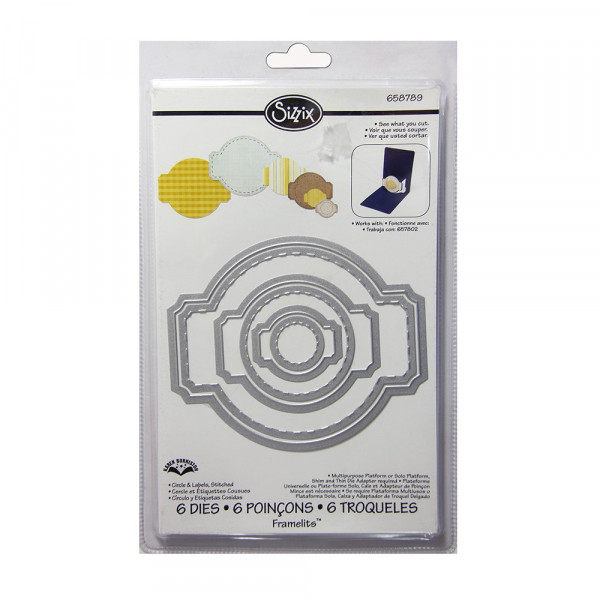 Sizzix Framelits Circle & Labels, Stitched