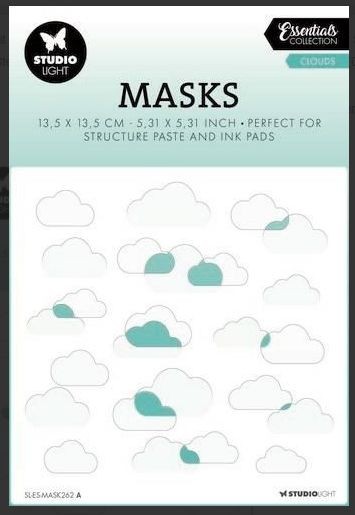 Studio Light Mask Stencil Clouds Essentials nr.262 135x135x1mm