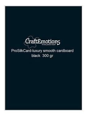 CraftEmotions ProSilkCard - Luxus glatt Karton schwarz A4 Einzelseite