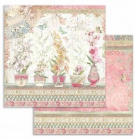Stamperia Scrapbooking paper double face Vases 12x12 Stamperia Scrapbooking paper double face Vases 12x12