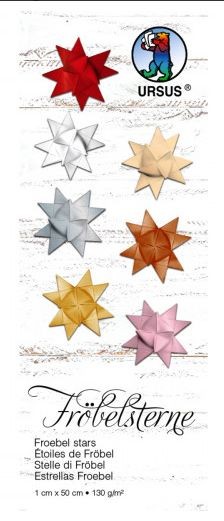 Ursus Fröbelsterne / Sternenstreifen gold 1 cm x 50 cm 130 gr/qm