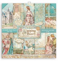 Stamperia Extra small Pad 10 sheets - 15.24x15.24 (6"x6") Double Face Sleeping Beauty Stamperia Extra small Pad 10 sheets - 15.24x15.24 (6"x6") Double Face Sleeping Beauty