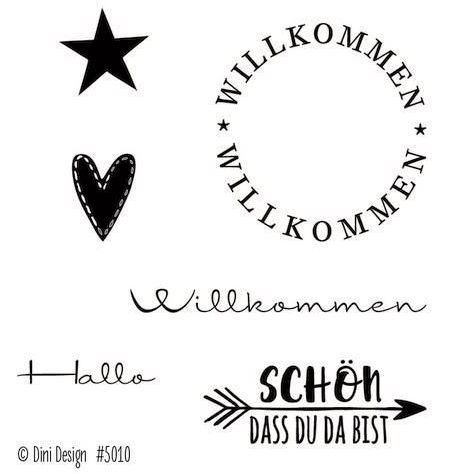 Dini Design Clear Stamps Willkommen