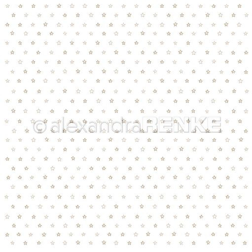 alexandraRENKE Designpapier Sternchen gold