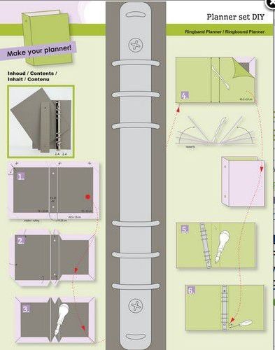CraftEmotions Ringband Planer - DIY- Basis für Papier A5 Instruction included