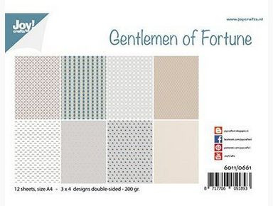 Joy!Crafts Papierset Gentleman of Fortune DIN A4 12 Blatt