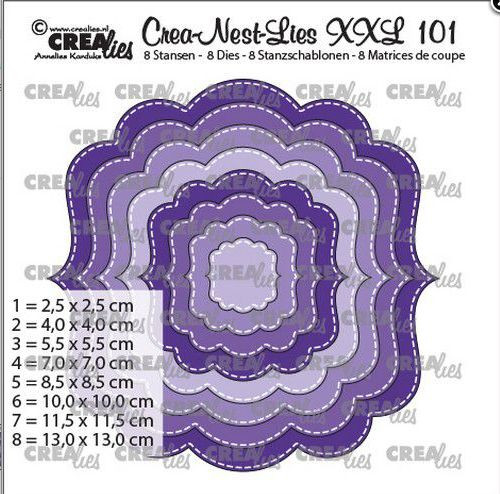 Crealies Crea-Nest-Lies XXL Fantasieform B CLXXL101 max. 13 x 13 cm