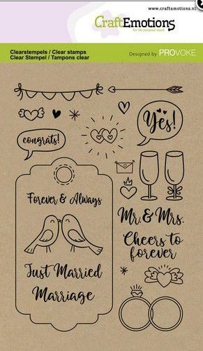 CraftEmotions clearstamps A6 - Wedding (Eng) Provoke