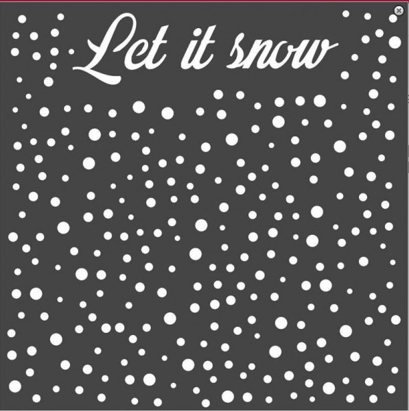 Stamperia Stencil 18x18 cm Let it snow