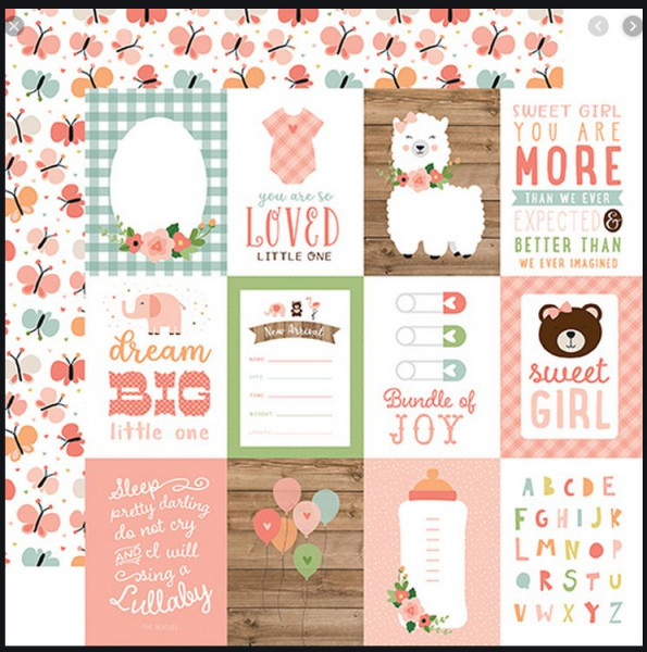 Echo Park Baby Girl 3x4 Journaling Cards